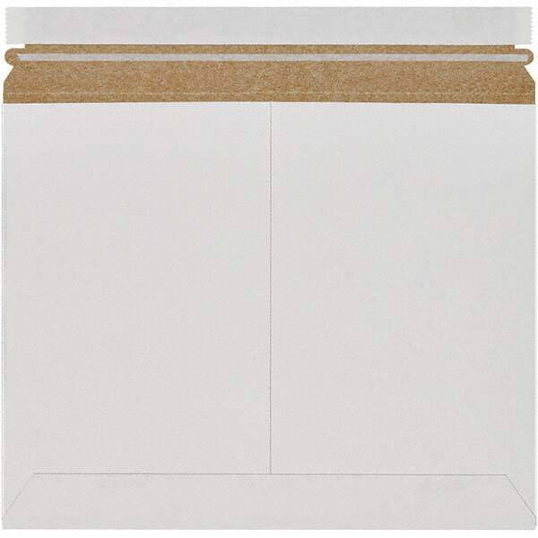 Made in USA - 9-3/4" Long x 12-1/4" Wide Peel-Off Self-Seal Flat Mailer - White - Industrial Tool & Supply