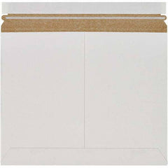 Made in USA - 9-3/4" Long x 12-1/4" Wide Peel-Off Self-Seal Flat Mailer - White - Industrial Tool & Supply