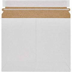 Made in USA - 7" Long x 9" Wide Peel-Off Self-Seal Flat Mailer - White - Industrial Tool & Supply