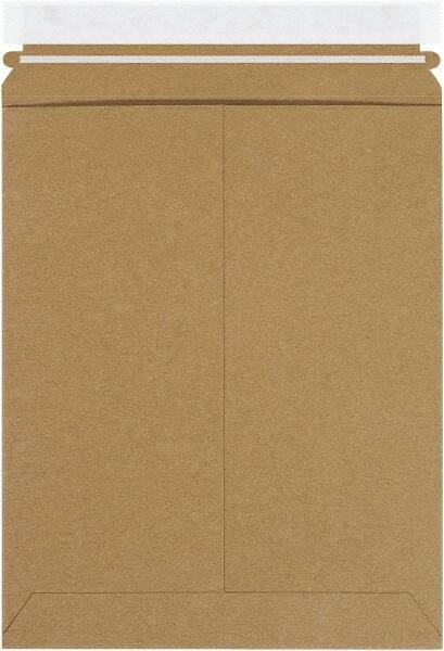Made in USA - 12-1/4" Long x 9-3/4" Wide Peel-Off Self-Seal Flat Mailer - Kraft - Industrial Tool & Supply