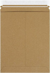 Made in USA - 12-1/4" Long x 9-3/4" Wide Peel-Off Self-Seal Flat Mailer - Kraft - Industrial Tool & Supply