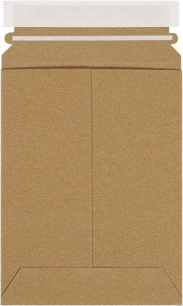Made in USA - 8" Long x 6" Wide Peel-Off Self-Seal Flat Mailer - Kraft - Industrial Tool & Supply