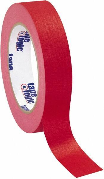 Tape Logic - 1" Wide x 60 Yd Long Red Crepe Paper Masking Tape - 4.9 mil Thick - Industrial Tool & Supply