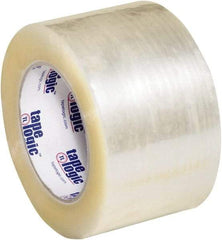 Tape Logic - 3" x 110 Yd Clear Hot Melt Adhesive Packaging Tape - Polypropylene Film Backing, 2.5 mil Thick, 36 Lb Tensile Strength - Industrial Tool & Supply