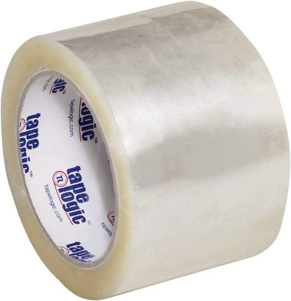 Tape Logic - 3" x 55 Yd Clear Hot Melt Adhesive Packaging Tape - Polypropylene Film Backing, 3 mil Thick, 45 Lb Tensile Strength - Industrial Tool & Supply