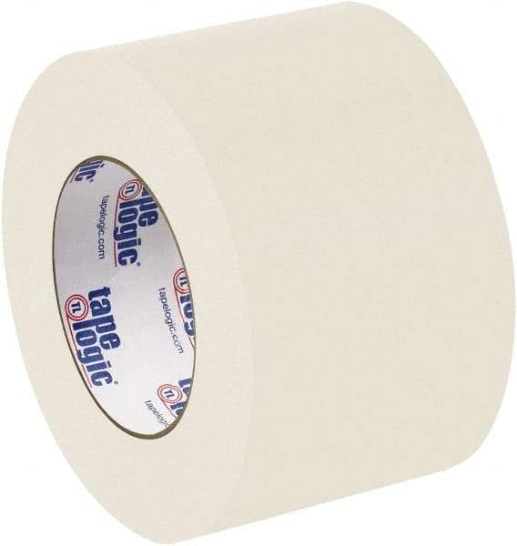 Tape Logic - 3" x 60 Yd Natural White Rubber Adhesive Packaging Tape - Paper Backing, 8 mil Thick - Industrial Tool & Supply