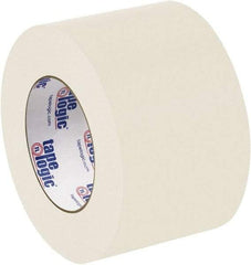 Tape Logic - 3" x 60 Yd Natural White Rubber Adhesive Packaging Tape - Paper Backing, 8 mil Thick - Industrial Tool & Supply