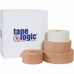 Tape Logic - 72mm x 1000' Kraft Water Activated Adhesive Packaging Tape - Paper Backing, 5 mil Thick - Industrial Tool & Supply