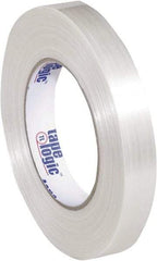 Tape Logic - 3/4" x 60 Yd Clear Hot Melt Adhesive Strapping Tape - Polypropylene Film Backing, 5.9 mil Thick, 320 Lb Tensile Strength - Industrial Tool & Supply