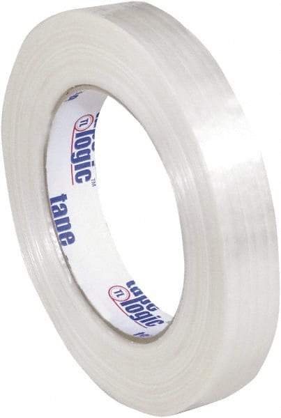 Tape Logic - 3/4" x 60 Yd Clear Hot Melt Adhesive Strapping Tape - Polypropylene Film Backing, 5.1 mil Thick, 275 Lb Tensile Strength - Industrial Tool & Supply