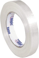 Tape Logic - 3/4" x 60 Yd Clear Hot Melt Adhesive Strapping Tape - Polypropylene Film Backing, 5.1 mil Thick, 275 Lb Tensile Strength - Industrial Tool & Supply