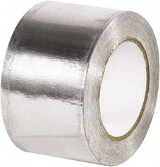 Made in USA - 3" x 60 Yds Silver Foil Tape - 5 mil, Acrylic Adhesive, Aluminum Foil Backing - Industrial Tool & Supply