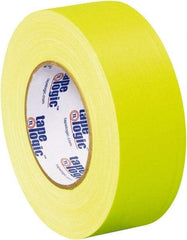 Tape Logic - 2" x 50 Yds Fluorescent Yellow Gaffers Tape - 11 mil, Rubber Adhesive - Industrial Tool & Supply
