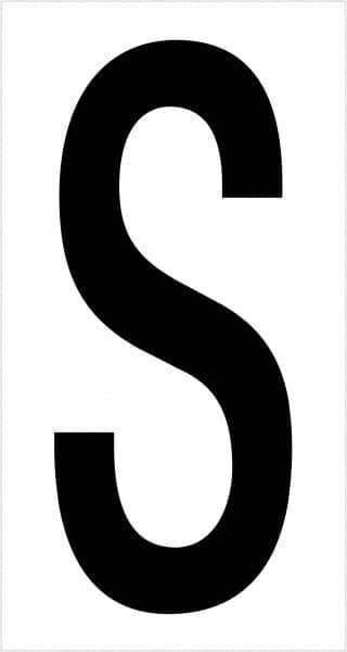 Tape Logic - 3-1/2" Long, Black/White Vinyl Letters - For Multi-Use - Industrial Tool & Supply