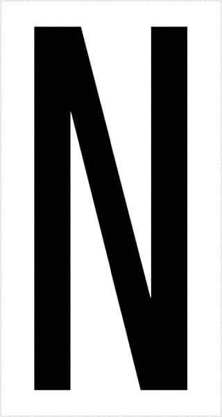 Tape Logic - 3-1/2" Long, Black/White Vinyl Letters - For Multi-Use - Industrial Tool & Supply