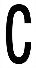 Tape Logic - 3-1/2" Long, Black/White Vinyl Letters - For Multi-Use - Industrial Tool & Supply