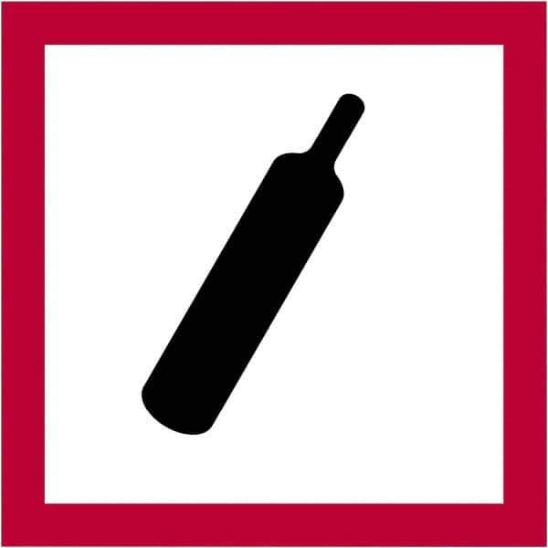 Tape Logic - 1" Long, Red, Black on White Paper D.O.T. Labels - For Multi-Use - Industrial Tool & Supply