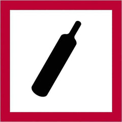 Tape Logic - 1" Long, Red, Black on White Paper D.O.T. Labels - For Multi-Use - Industrial Tool & Supply