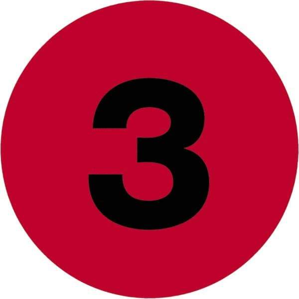 Tape Logic - 1" Long, Fluorescent Red Paper Inventory Labels - For Multi-Use - Industrial Tool & Supply