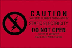 Tape Logic - 3" Long, Red/Black Paper Shipping Label - For Multi-Use - Industrial Tool & Supply