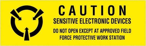 Tape Logic - 2" Long, Black & Yellow Paper Shipping Label - For Multi-Use - Industrial Tool & Supply