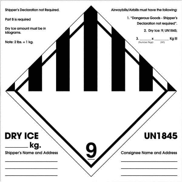 Tape Logic - 6" Long, Black/White Paper D.O.T. Labels - For Multi-Use - Industrial Tool & Supply