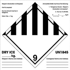 Tape Logic - 6" Long, Black/White Paper D.O.T. Labels - For Multi-Use - Industrial Tool & Supply