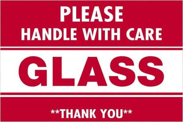 Tape Logic - 3" Long, Red/White Paper Shipping Label - For Multi-Use - Industrial Tool & Supply