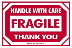 Tape Logic - 3" Long, Red/White Paper Shipping Label - For Multi-Use - Industrial Tool & Supply