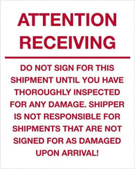 Tape Logic - 10" Long, Red/White Paper Shipping Label - For Multi-Use - Industrial Tool & Supply