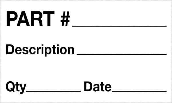 Tape Logic - 5" Long, Black/White Paper Shipping Label - For Multi-Use - Industrial Tool & Supply