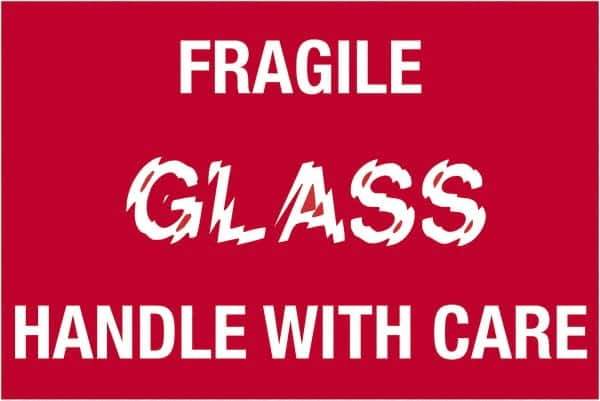 Tape Logic - 3" Long, Red/White Paper Shipping Label - For Multi-Use - Industrial Tool & Supply