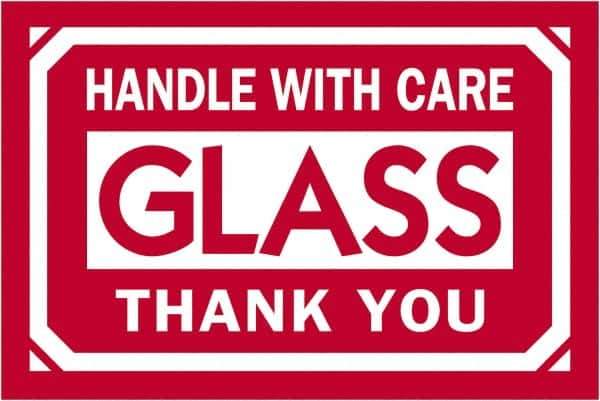 Tape Logic - 3" Long, Red/White Paper Shipping Label - For Multi-Use - Industrial Tool & Supply