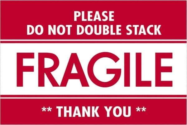 Tape Logic - 3" Long, Red/White Paper Shipping Label - For Multi-Use - Industrial Tool & Supply