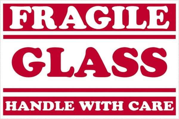 Tape Logic - 3" Long, Red/White Paper Shipping Label - For Multi-Use - Industrial Tool & Supply