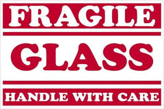Tape Logic - 3" Long, Red/White Paper Shipping Label - For Multi-Use - Industrial Tool & Supply