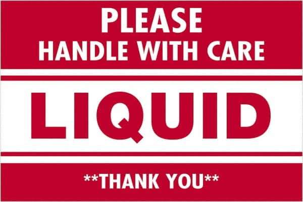 Tape Logic - 3" Long, Red/White Paper Shipping Label - For Multi-Use - Industrial Tool & Supply