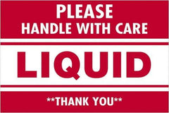 Tape Logic - 3" Long, Red/White Paper Shipping Label - For Multi-Use - Industrial Tool & Supply