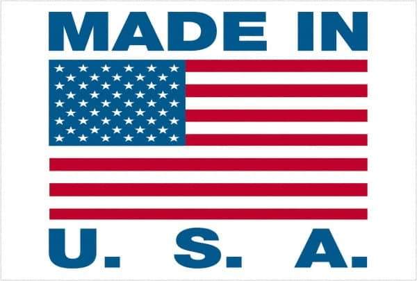 Tape Logic - 3" Long, White, Blue, & Red Paper Shipping Label - For Multi-Use - Industrial Tool & Supply