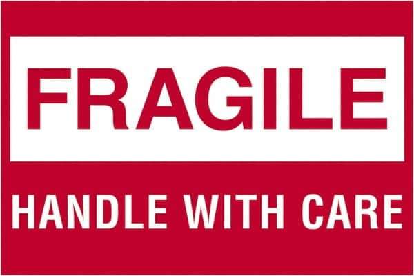 Tape Logic - 3" Long, Red/White Paper Shipping Label - For Multi-Use - Industrial Tool & Supply