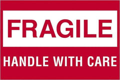 Tape Logic - 3" Long, Red/White Paper Shipping Label - For Multi-Use - Industrial Tool & Supply