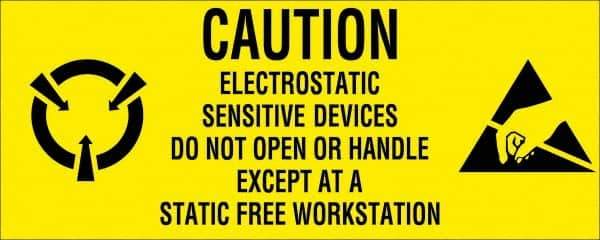 Tape Logic - 2-1/2" Long, Black & Yellow Paper Shipping Label - For Multi-Use - Industrial Tool & Supply