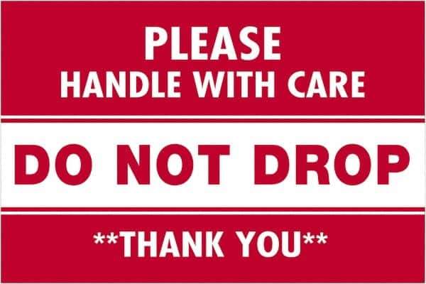 Tape Logic - 3" Long, Red/White Paper Shipping Label - For Multi-Use - Industrial Tool & Supply