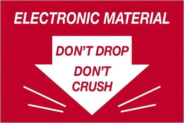 Tape Logic - 3" Long, Red/White Paper Shipping Label - For Multi-Use - Industrial Tool & Supply
