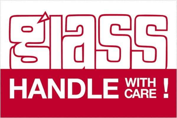 Tape Logic - 3" Long, Red/White Paper Shipping Label - For Multi-Use - Industrial Tool & Supply