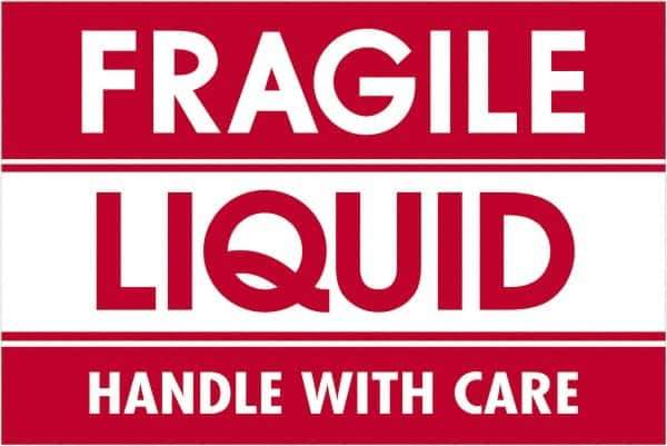 Tape Logic - 3" Long, Red/White Paper Shipping Label - For Multi-Use - Industrial Tool & Supply