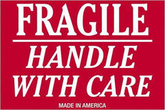 Tape Logic - 3" Long, Red/White Paper Shipping Label - For Multi-Use - Industrial Tool & Supply