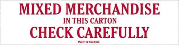 Tape Logic - 2" Long, Red/White Paper Shipping Label - For Multi-Use - Industrial Tool & Supply