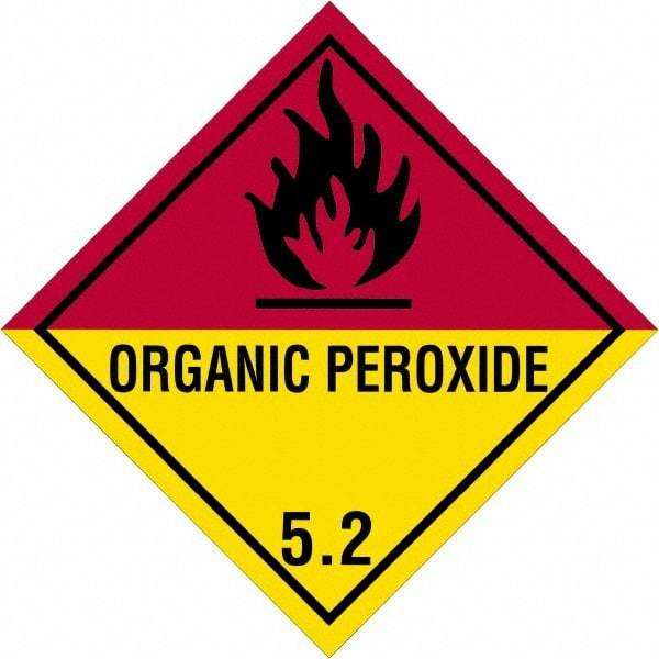 Tape Logic - 4" Long, Yellow/Red/Black/Gray Paper D.O.T. Labels - For Multi-Use - Industrial Tool & Supply