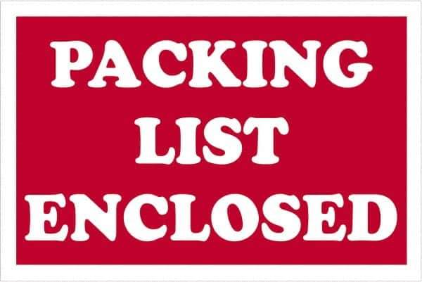 Tape Logic - 3" Long, Red/White Paper Shipping Label - For Multi-Use - Industrial Tool & Supply